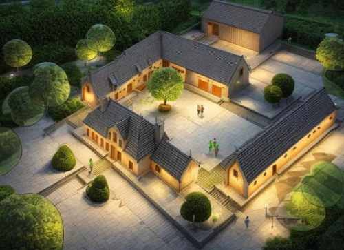 3d rendering,asian architecture,roof landscape,chinese architecture,japanese architecture,model house,cube house,residential house,eco-construction,house in the forest,garden buildings,house hevelius,garden elevation,cubic house,ancient house,archidaily,private house,hanok,landscape designers sydney,landscape lighting,Common,Common,Natural