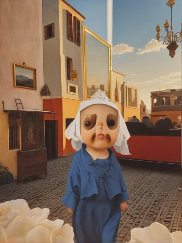 dali,el salvador dali,girl with cloth,canarian wrinkly potatoes,italian painter,pandero jarocho,doll head,surrealism,pinocchio,oil on canvas,clay animation,painter doll,miño,pierrot,woman with ice-cream,madeira,babushka doll,nun,vintage art,geppetto,Photography,General,Realistic