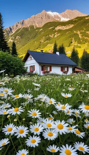 alpine meadow,alpine flowers,meadow landscape,flower meadow,mountain meadow,alpine flower,alpine pastures,blanket of flowers,the valley of flowers,african daisies,home landscape,south tyrol,fagaras,tatra mountains,field of flowers,flower field,splendor of flowers,house in mountains,white daisies,meadow flowers,Photography,General,Realistic