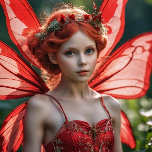 faery,little girl fairy,faerie,red butterfly,fairy,child fairy,flower fairy,garden fairy,fairy queen,fae,rosa ' the fairy,rosa 'the fairy,cupido (butterfly),fairies,fairies aloft,vintage fairies,vanessa (butterfly),evil fairy,fairy tale character,fairy world,Photography,General,Realistic