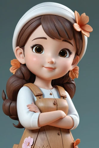 agnes,cute cartoon character,monchhichi,brown sailor,female doll,clay doll,wooden doll,disney character,handmade doll,3d figure,painter doll,japanese doll,artist doll,princess anna,clay animation,cinnamon girl,fairy tale character,doll figure,girl with bread-and-butter,doll paola reina,Unique,3D,3D Character