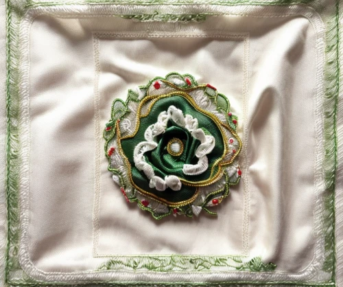 vintage embroidery,brooch,handkerchief,dishcloth,floral ornament,fabric flower,embroidery,embroider,embroidered flowers,wedding ring cushion,sugar bag frame,vintage ornament,broach,frame ornaments,fabric roses,needlework,vintage anise green background,fabric flowers,enamelled,stitched flower