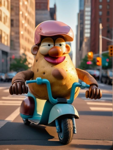 scooter riding,new york taxi,delivering,toy motorcycle,citroen duck,potato character,rubber duckie,scooter,e-scooter,simson,true toad,scooters,piaggio,delivery service,pan-bagnat,mobility scooter,uber eats,tricycle,wheels of cheese,petrol-bowser,Photography,General,Realistic