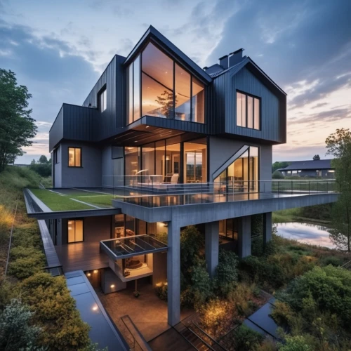 modern architecture,modern house,cubic house,cube house,house by the water,dunes house,new england style house,beautiful home,two story house,timber house,frame house,danish house,inverted cottage,wooden house,modern style,residential house,contemporary,cube stilt houses,residential,smart house,Photography,General,Realistic