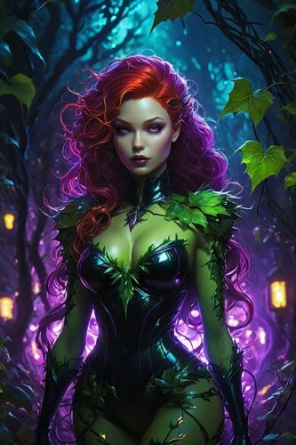 poison ivy,ivy,background ivy,the enchantress,starfire,fantasy woman,fae,fantasy portrait,merida,fantasy picture,dryad,evil fairy,cg artwork,rusalka,fantasy art,fantasia,deadly nightshade,poison,sorceress,halloween wallpaper,Illustration,Realistic Fantasy,Realistic Fantasy 04