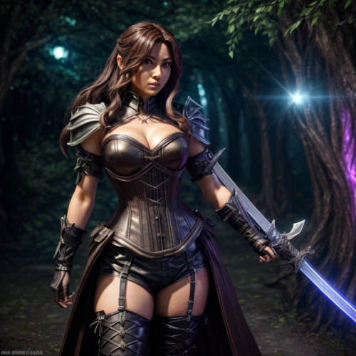 swordswoman,female warrior,sorceress,dark elf,huntress,the enchantress,fantasy warrior,massively multiplayer online role-playing game,fantasy woman,fantasy picture,3d fantasy,warrior woman,fantasy art,breastplate,awesome arrow,cosplay image,heroic fantasy,summoner,games of light,fable