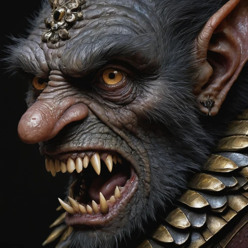 orc,barong,krampus,mandrill,neanderthal,ape,chimpanzee,shaman,snarling,tribal chief,baboon,macaque,goblin,sculpt,werewolf,maori,chimp,cougnou,hanuman,shamanic,Conceptual Art,Fantasy,Fantasy 13