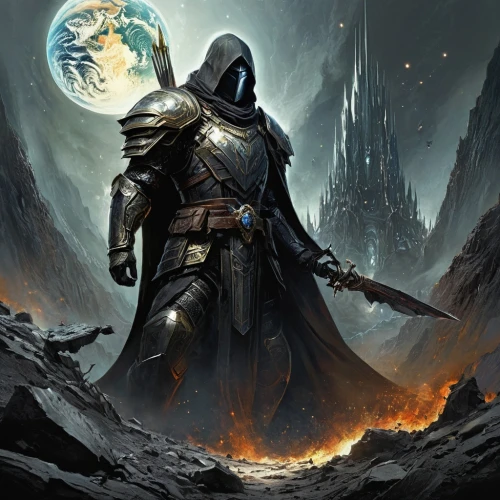 heroic fantasy,massively multiplayer online role-playing game,templar,paladin,hooded man,assassin,knight armor,fantasy art,dodge warlock,crusader,alaunt,dark elf,scythe,lone warrior,prejmer,dark world,doctor doom,the wanderer,fantasy picture,knight,Conceptual Art,Fantasy,Fantasy 12