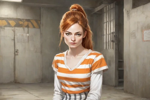 prisoner,prison,clary,detention,kosmea,rockabella,queen cage,vanessa (butterfly),orange robes,nora,nami,nurse uniform,orange,mary jane,croft,samara,artemisia,female nurse,clementine,cigarette girl,Digital Art,Character Design