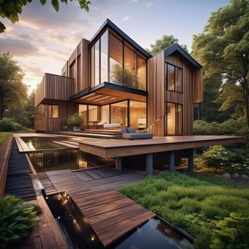 modern house,modern architecture,timber house,cubic house,wooden house,cube house,corten steel,eco-construction,house in the forest,house by the water,beautiful home,wooden decking,dunes house,modern style,new england style house,3d rendering,danish house,luxury property,wooden construction,mid century house,Photography,General,Realistic