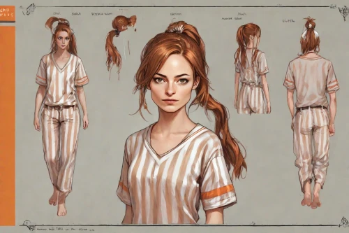 nurse uniform,baseball uniform,pajamas,concept art,uniforms,nami,vanessa (butterfly),orange robes,martial arts uniform,game illustration,costume design,guide book,clementine,a uniform,cinnamon girl,anime japanese clothing,artemisia,kosmea,pjs,female nurse,Digital Art,Character Design