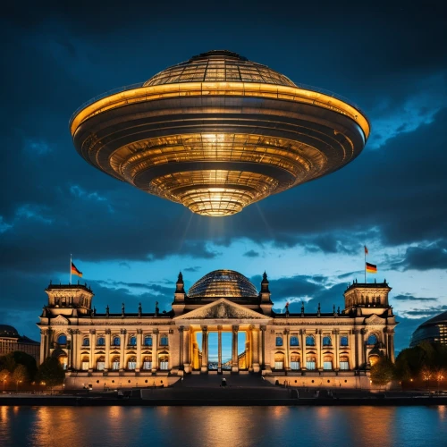 reichstag,berlin cathedral,berlin germany,bundestag,berlin,our berlin,berlin victory column,dresden,musical dome,berlin pancake,mannheim,berliner,kurhaus,flying saucer,ufo,roof domes,vienna,planetarium,alien ship,unidentified flying object,Photography,General,Fantasy
