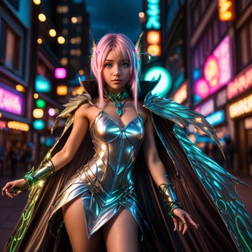 fantasy woman,3d fantasy,goddess of justice,aqua,fantasia,vocaloid,show off aurora,hatsune miku,cosplay image,fantasy girl,fantasy city,3d render,anime 3d,sorceress,aurora,neo-burlesque,cyberpunk,3d rendered,luka,birds of prey-night