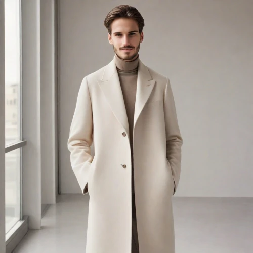 long coat,overcoat,coat,coat color,frock coat,old coat,male model,fur clothing,menswear,fur coat,trench coat,neutral color,outerwear,white-collar worker,imperial coat,men's wear,menswear for women,fur,woman in menswear,white coat,Photography,Realistic