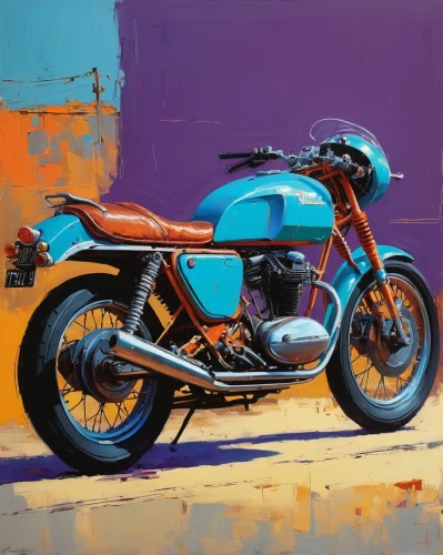 motorcycle,motorbike,cafe racer,motorcycles,ducati,ktm,bike pop art,nada3,triumph,w100,motorcyclist,painting technique,yamaha,heavy motorcycle,bike colors,scooter,gas tank,oil painting on canvas,oil on canvas,dkw,Conceptual Art,Sci-Fi,Sci-Fi 22