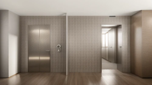 walk-in closet,room divider,hallway space,hinged doors,metallic door,sliding door,search interior solutions,3d rendering,shower door,render,elevators,recessed,interior modern design,home door,hallway,3d rendered,door,3d render,wooden door,modern room