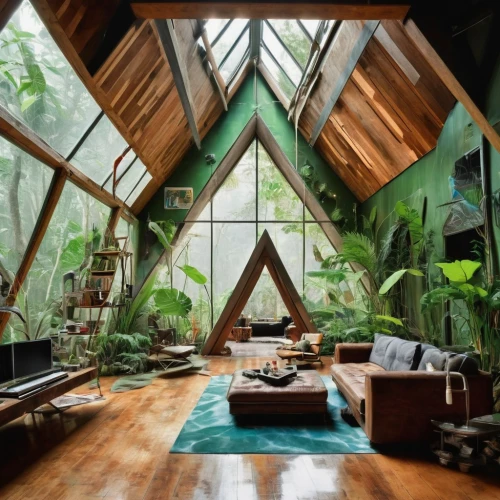 conservatory,loft,tropical house,indoor,terrarium,florida home,frame house,living room,beautiful home,green living,glass roof,mirror house,greenhouse,livingroom,tree house hotel,attic,glass pyramid,roof domes,wood window,cubic house,Photography,Fashion Photography,Fashion Photography 26