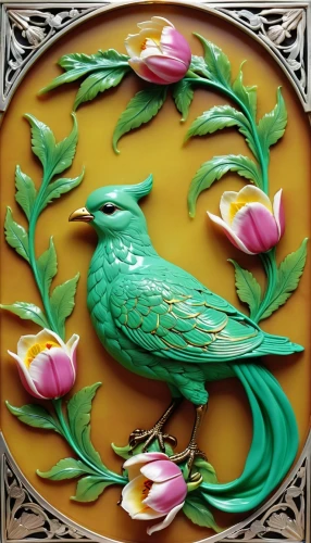 an ornamental bird,floral and bird frame,ornamental bird,decorative plate,bird painting,decoration bird,floral ornament,flower and bird illustration,ornamental duck,glass painting,wood carving,enamelled,carved wood,spring bird,dove of peace,bird pattern,novruz,decorative art,coat of arms of bird,bird frame,Photography,General,Realistic