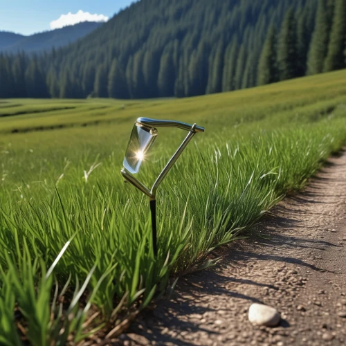 lamp cleaning grass,fork in the road,blade of grass,bicycle fork,salt meadow landscape,bike lamp,roumbaler straw,trekking poles,bicycle pedal,the way of nature,go for a walk,energy-saving lamp,trail,mirror in a drop,mobile sundial,pathway,portable light,walk-behind mower,hiking path,silver grass,Photography,General,Realistic