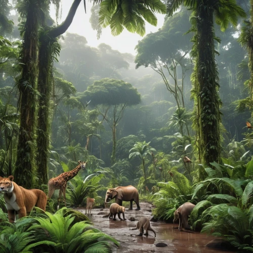 rain forest,forest animals,tropical animals,rainforest,tropical jungle,woodland animals,tropical and subtropical coniferous forests,jungle,cartoon forest,valdivian temperate rain forest,garden of eden,animal kingdom,wild animals crossing,fairy forest,animal world,exotic plants,green forest,fauna,tropics,tropical birds,Photography,General,Realistic