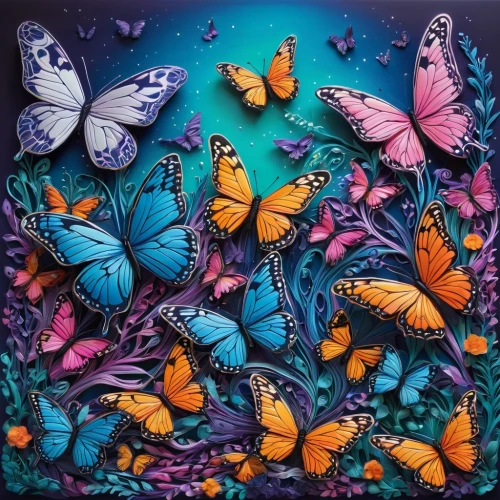 butterflies,butterfly background,rainbow butterflies,moths and butterflies,butterfly floral,blue butterflies,butterfly effect,julia butterfly,butterfly pattern,peacock butterflies,butterfly lilac,ulysses butterfly,oil painting on canvas,aurora butterfly,butterfly,chasing butterflies,isolated butterfly,butterfly swimming,passion butterfly,blue passion flower butterflies,Unique,Paper Cuts,Paper Cuts 01