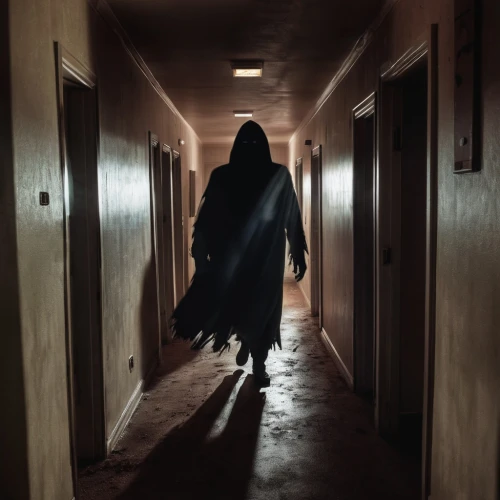 grimm reaper,hooded man,halloween and horror,the nun,penumbra,asylum,sleepwalker,bogeyman,the ghost,halloween 2019,halloween2019,scary woman,halloween poster,grim reaper,paranormal phenomena,scared woman,hallway,burka,cloak,urbex,Photography,Artistic Photography,Artistic Photography 04