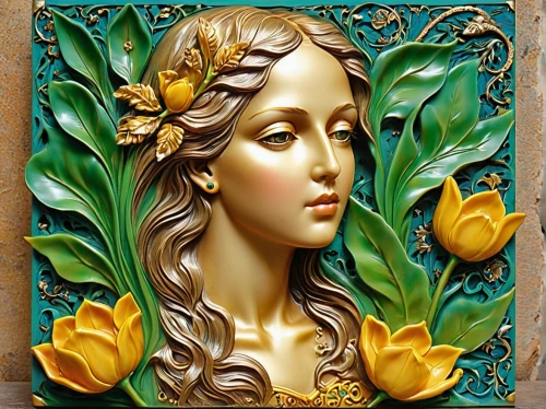 decorative figure,art nouveau frame,art nouveau design,art nouveau,decorative art,quince decorative,floral greeting card,wood carving,decorative frame,art deco ornament,art nouveau frames,gold foil art,dryad,glass painting,art deco frame,bookmark with flowers,carved wood,flora,laurel wreath,gold filigree,Photography,General,Realistic