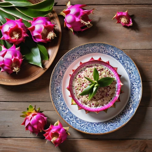 taramasalata,baba ghanoush,laotian cuisine,pitaya,pitahaya,kibbeh,muhammara,tapenade,iranian cuisine,flower bowl,ful medames,arborio rice,food styling,siam rose ginger,water lily plate,pitahaja,rillettes,steel-cut oats,cauliflower roses,persian new year's table,Photography,General,Realistic