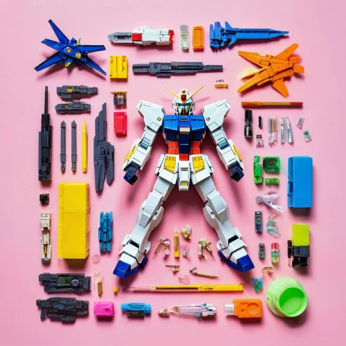 toy photos,gundam,plastic toy,disassembled,lego pastel,model kit,plastic model,topspin,construction set toy,construction toys,flat lay,eraser,kit,toys,baby playing with toys,flatlay,mecha,scrap collector,summer flat lay,assemblage,Unique,Design,Knolling