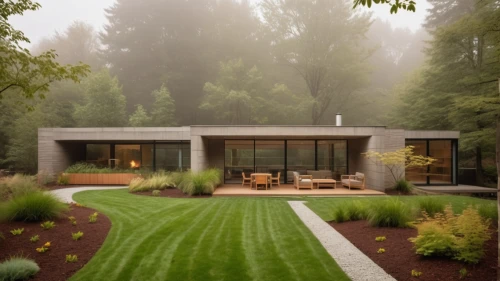 mid century house,house in the forest,modern house,corten steel,timber house,landscape designers sydney,mid century modern,cubic house,modern architecture,landscape design sydney,cube house,landscaping,home landscape,foggy landscape,dunes house,3d rendering,smart house,beautiful home,eco-construction,grass roof,Photography,General,Cinematic