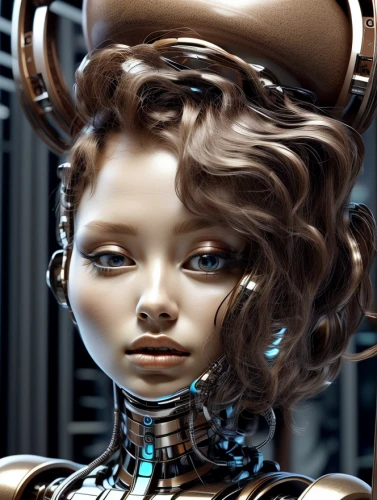 artificial hair integrations,cybernetics,humanoid,cyberspace,chatbot,biomechanical,doll's facial features,chat bot,cyborg,artificial intelligence,robotic,cyber,bjork,ai,female doll,streampunk,soft robot,rubber doll,steampunk,artificial