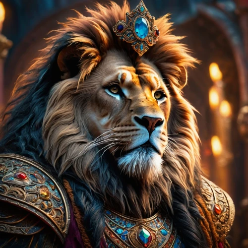 forest king lion,lion,lion - feline,lion father,male lion,leo,panthera leo,african lion,lion's coach,zodiac sign leo,regal,king of the jungle,female lion,royal tiger,skeezy lion,lion number,two lion,masai lion,king caudata,lion head,Photography,General,Fantasy