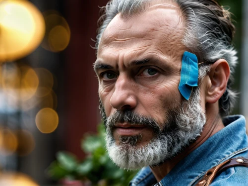 bluetooth headset,blue-collar worker,wireless headphones,blue-collar,wireless headset,bluetooth,prostate cancer awareness,bluetooth icon,man portraits,vendor,portrait photography,wearables,airpods,white beard,male elf,arduino,man talking on the phone,silver fox,airpod,handlebar,Photography,General,Realistic