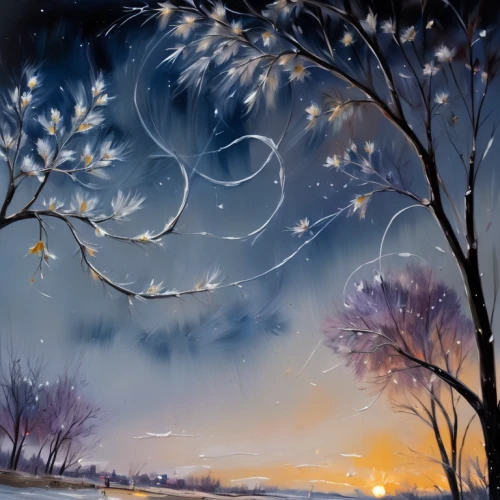 night scene,moonlit night,star winds,starry sky,night stars,fireflies,hanging stars,winter dream,evening atmosphere,the night sky,winter landscape,winter background,stars and moon,night sky,winter sky,falling stars,moon and star background,winter magic,moon and star,falling star