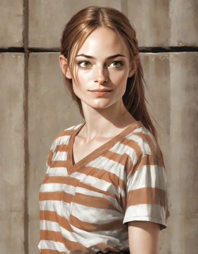 portrait background,clementine,girl in t-shirt,digital painting,cinnamon girl,lara,photo painting,world digital painting,lori,david bates,striped background,cardboard background,young woman,girl in a long,rose png,portrait of a girl,clary,art model,girl portrait,mime,Digital Art,Character Design