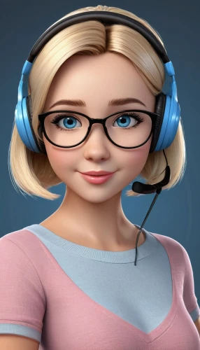 wireless headset,telephone operator,headset,librarian,girl at the computer,3d model,headset profile,reading glasses,switchboard operator,headphone,anime 3d,girl studying,bookkeeper,animated cartoon,night administrator,receptionist,mini e,headphones,video-telephony,olallieberry,Unique,3D,3D Character