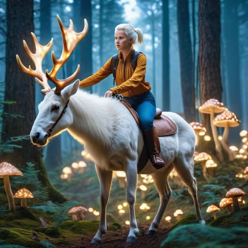 fantasy picture,santa claus with reindeer,glowing antlers,digital compositing,photo manipulation,elf,capricorn,hunting scene,conceptual photography,forest animals,photoshop manipulation,forest animal,photomanipulation,wood elf,fantasy portrait,elves flight,3d fantasy,elves,ballerina in the woods,golden unicorn,Photography,General,Realistic