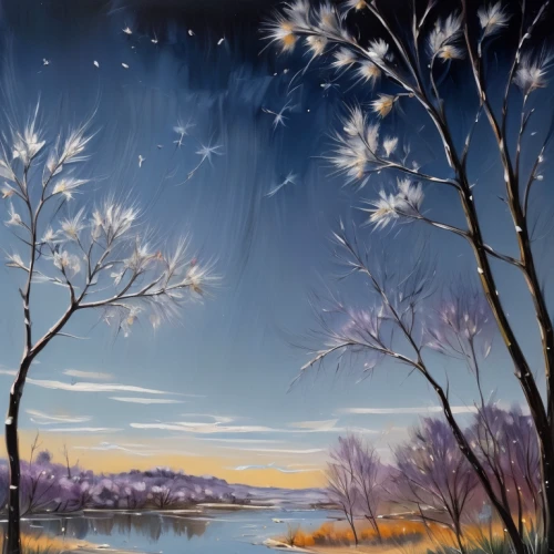 salt meadow landscape,winter landscape,winter aster,lilac umbels,flower painting,almond blossoms,landscape background,springtime background,almond blossom,almond trees,glass painting,freshwater marsh,meadow landscape,carol colman,river landscape,winter background,evening lake,almond tree,silver grass,blue birds and blossom