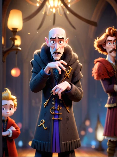 father frost,count,russo-european laika,despicable me,puppeteer,nutcracker,transylvania,fluyt,geppetto,hamelin,laika,imperial coat,magistrate,violet family,christmas carol,caper family,frozen,verbena family,cg artwork,puppet theatre,Anime,Anime,Cartoon