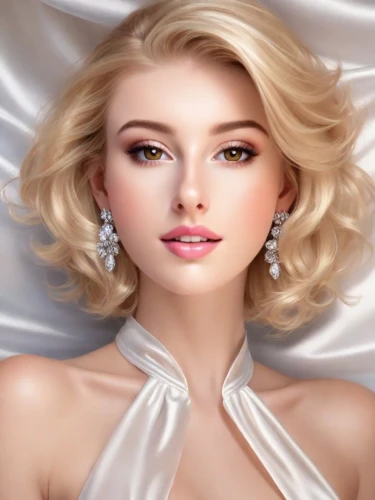 bridal jewelry,bridal accessory,realdoll,romantic look,blonde woman,bridal clothing,diamond jewelry,pearl necklace,romantic portrait,marylyn monroe - female,pearl necklaces,artificial hair integrations,white lady,beauty face skin,women's cosmetics,white silk,white beauty,white dahlia,natural cosmetic,dahlia white-green