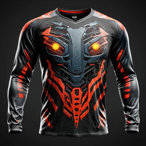 bicycle clothing,bicycle jersey,high-visibility clothing,long-sleeved t-shirt,martial arts uniform,apparel,active shirt,webbing clothes moth,molten,long-sleeve,biomechanical,ordered,premium shirt,shirt,black-red gold,cool remeras,magma,vector design,clothing,shirts,Photography,General,Sci-Fi