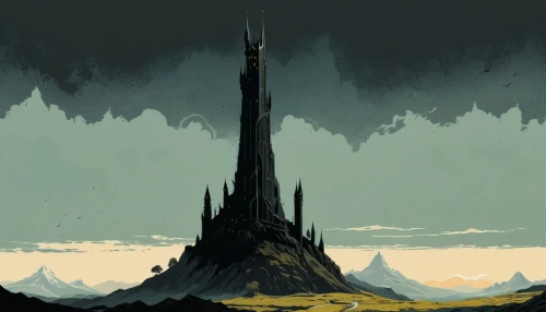 spire,obelisk,minarets,steeple,towers,monolith,watchtower,fairy chimney,tower of babel,beacon,cellular tower,landmark,burj,the needle,summit castle,post-apocalyptic landscape,fortress,tower,old earth,cell tower,Illustration,Japanese style,Japanese Style 08