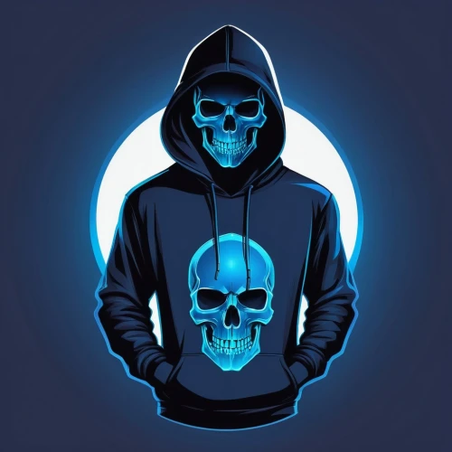 hoodie,vector illustration,halloween vector character,vector art,skull allover,grim reaper,skeleltt,vector graphic,skulls,vector image,scull,calavera,neon ghosts,sweatshirt,blue background,grimm reaper,skulls and,vector design,skull bones,black light,Unique,Design,Logo Design