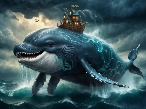 god of the sea,sea monsters,poseidon,marine reptile,blue whale,cetacea,kraken,whaler,sea animal,pot whale,giant dolphin,maelstrom,toothed whale,whale,kelpie,cetacean,sea god,marine mammal,narwhal,cuthulu,Illustration,Realistic Fantasy,Realistic Fantasy 02