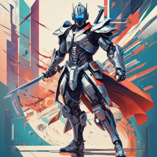 knight,knight armor,excalibur,crusader,armored,steel man,sigma,mecha,armor,sheik,steel,templar,vector,cyborg,paladin,cleanup,destroy,nova,game illustration,swordsman,Conceptual Art,Sci-Fi,Sci-Fi 06