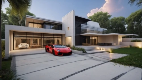 modern house,3d rendering,modern architecture,luxury home,luxury property,luxury real estate,modern style,render,florida home,crib,dunes house,beautiful home,contemporary,cube house,driveway,mansion,modern,large home,smart home,garage door