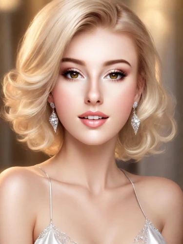 realdoll,romantic look,romantic portrait,natural cosmetic,dahlia white-green,bridal jewelry,female model,blonde woman,marylyn monroe - female,female beauty,doll's facial features,female doll,blonde girl,portrait background,beauty face skin,bridal clothing,beautiful model,bridal accessory,white dahlia,eurasian