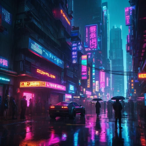 cyberpunk,shinjuku,shanghai,taipei,hong kong,kowloon,tokyo,tokyo city,hk,colorful city,vapor,shibuya,cityscape,metropolis,chinatown,busan,neon arrows,aesthetic,urban,fantasy city,Conceptual Art,Sci-Fi,Sci-Fi 26