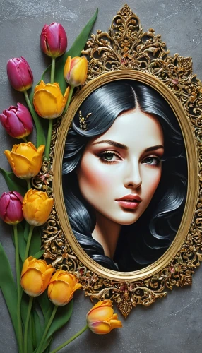 art deco frame,gold foil art deco frame,flower painting,flower frame,floral and bird frame,yellow rose background,floral frame,decorative frame,peony frame,rose frame,oil painting on canvas,floral silhouette frame,art painting,makeup mirror,roses frame,flowers frame,flower art,flower frames,beauty salon,glass painting,Illustration,Realistic Fantasy,Realistic Fantasy 16