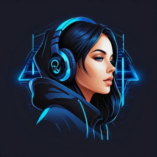 vector illustration,spotify icon,vector art,headset,headset profile,edit icon,vector graphic,music background,twitch icon,headphone,listening to music,headphones,custom portrait,phone icon,streaming,raven rook,dj,vector girl,headsets,vector design,Unique,Design,Logo Design